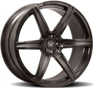 Roda de magnesi forjat amb radis negre brillant