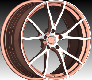 Llandes d'aliatge d'alumini forjat d'1 peça en forma de Y 5-Rades negres amb cara taronja