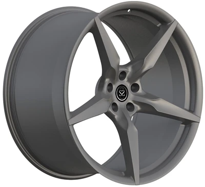 Llantes forjades personalitzades de 21x9 i 22x12 gris setinat per a Ferrari F8