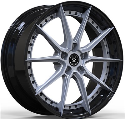 Llantes personalitzades de 2 peces de disc raspallat i negre brillant de 21 x 10 i 11 per a BMW M6