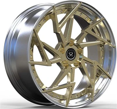 Tesla Model S Plaid 2-Llandes forjades per PC esglaonades 21 i 22 polzades Disc de bronze polit de llavis