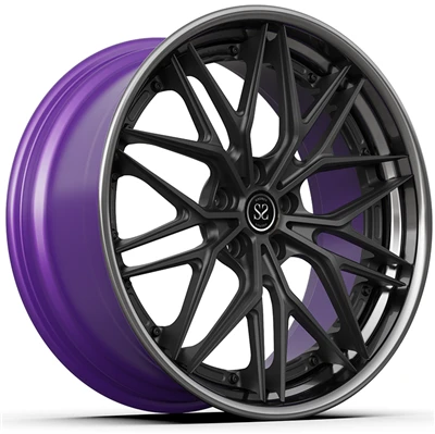 X7 BMW 2 Pees Forged Wheels 24x10.5 Purple i Satin Black