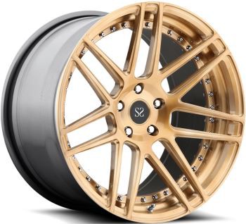 Nou estil Millor preu 2 peces daurat escalonat 22x9|Llantes d'aliatge forjat de 22x10,5 per a Tesla Model S 5x120