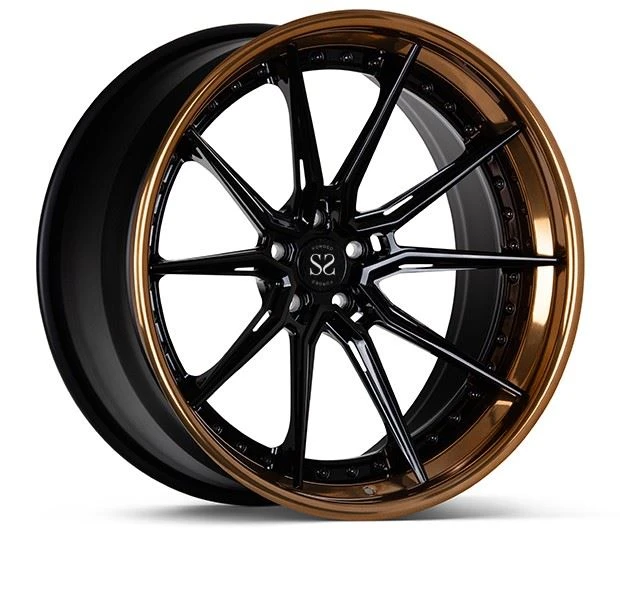 Balck New Design 22 Inch Customized 2-PC Rims Wheels For Golf GTI