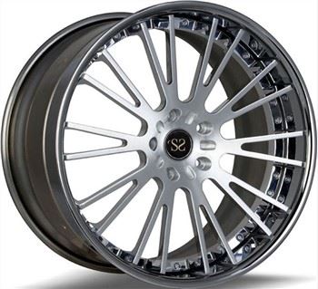 Llantes forjades de 2 peces Llantes d'aliatge polides per a cotxes Porsche de 21 polzades