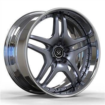 SS2051 for Benz CLS Custom 20 polzades 2 peça polonesa + llandes de roda forjades grises