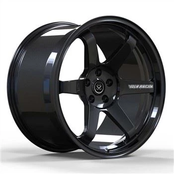 Monoblock 1 peça de rodes forjades negre brillant per a llantes de cotxes d'aliatge GTR de mida esglaonada de 20 polzades 20x10 20x12