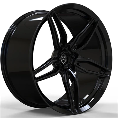 Llantes monoblock negre brillant esglaonades de 22 polzades per a llantes d'a...