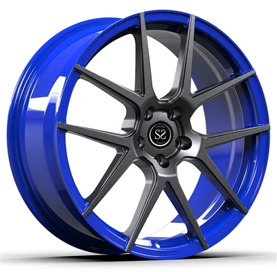 19 rodes monoblock forjades Blue Blue Barrel+Grey Disc 5x112 9.5Jx20 ET28 10....